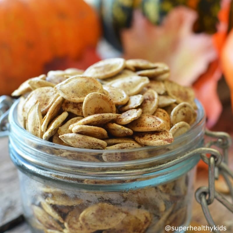 Super Crunchy Pumpkin Spice Seeds. A recipe + Creative uses for your pumpkin seeds